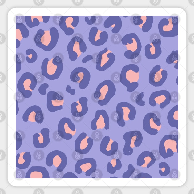 Purple Leopard Print Sticker by latheandquill